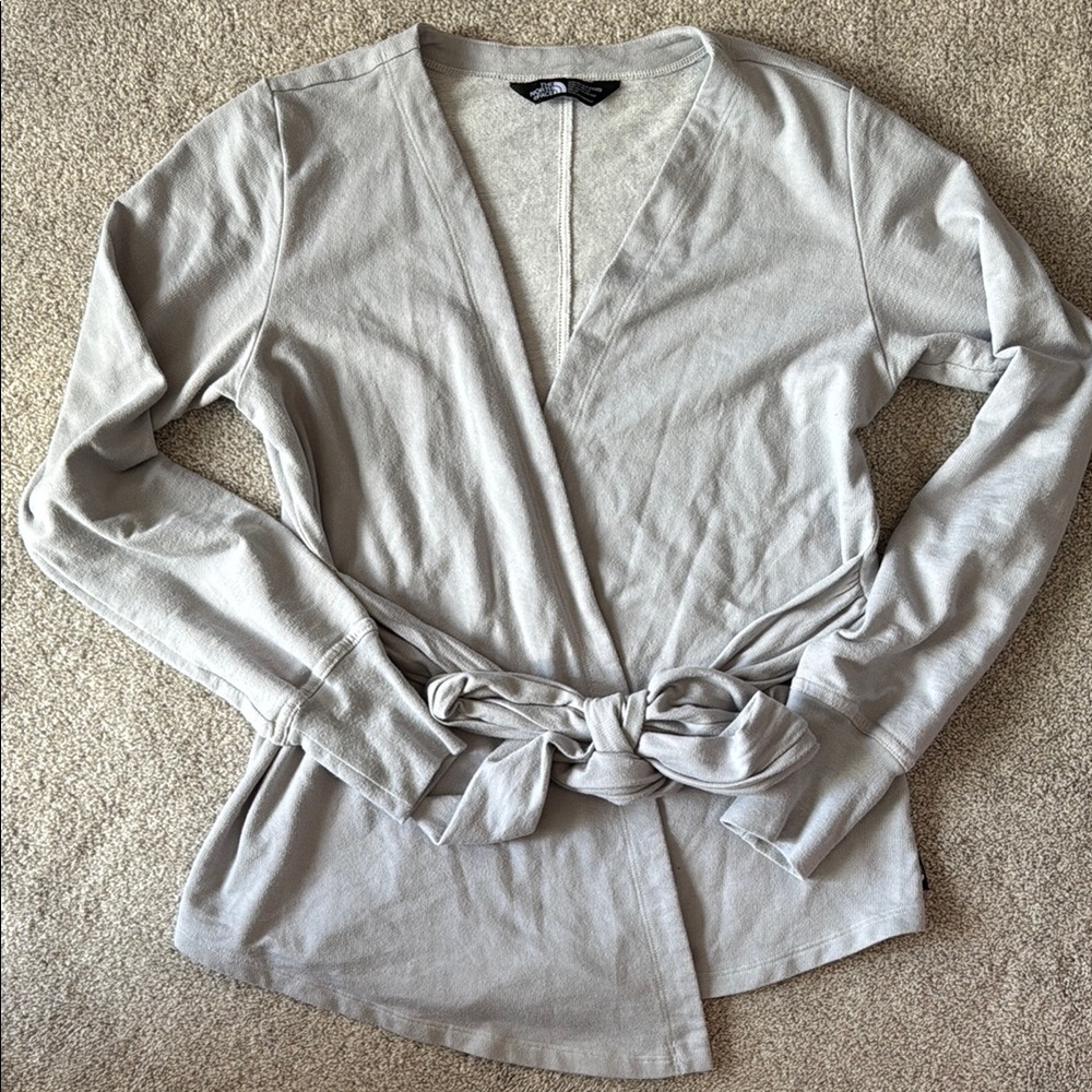 Light Gray Wrap Cardigan